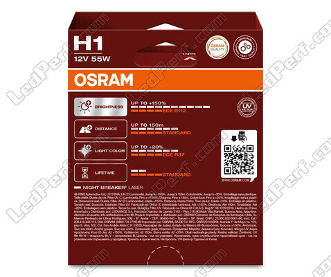 Balíček 2 H1 žárovek Osram Night Breaker Laser +150% - 64150NL-2HB