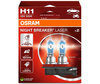 Balíček 2 H11 žárovek Osram Night Breaker Laser +150% - 64211NL-2HB