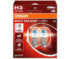 Balíček 2 H3 žárovek Osram Night Breaker Laser +150% - 64151NL-2HB