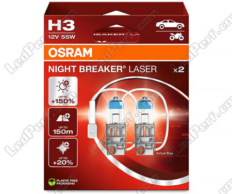 Balíček 2 H3 žárovek Osram Night Breaker Laser +150% - 64151NL-2HB