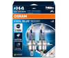 H4 žárovky Osram Cool Blue Boost 5500K efekt xenon ref: 62193CBB-2HB v balení 2 žárovek