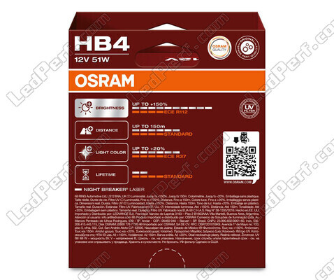 Balíček 2 HB4 žárovek Osram Night Breaker Laser +150% - 9006NL-2HB