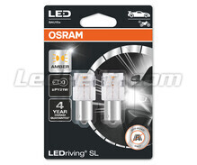 Oranžové PY21W LED žárovky Osram LEDriving® SL - BAU15s