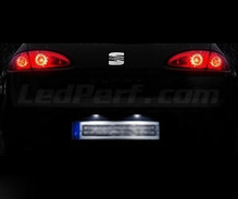 Pack LED (čistě bílá 6000K) zadní registrační značka pro Seat Leon 2 FACELIFT (Restylée > 05/2010)